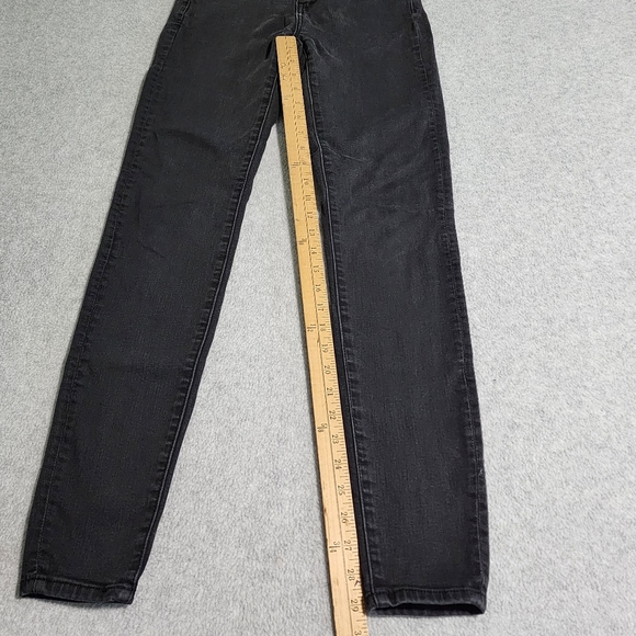 American Eagle Hi Rise Jegging Womens Size 2 Long Black Stretch Denim Jeans - Picture 16 of 16
